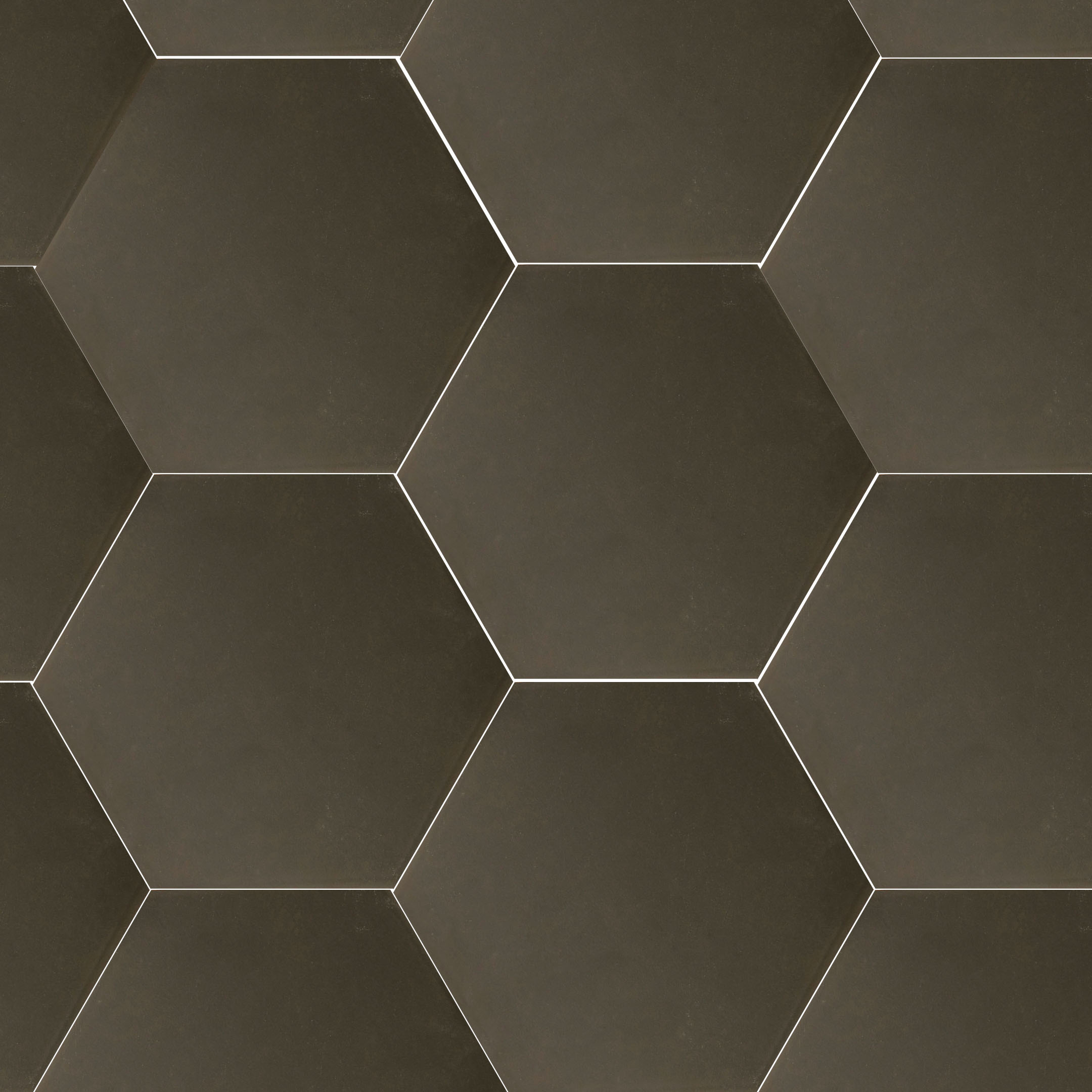 Solid Black Hex - Ceramic Solid Tile