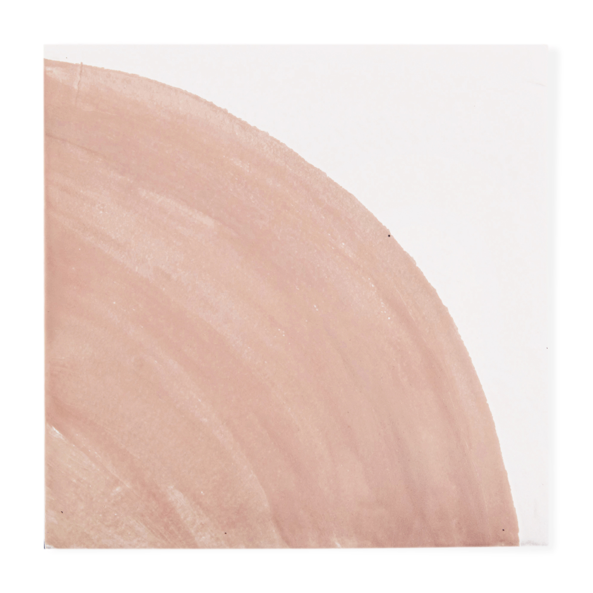 Sample: Crest Pink 6x6 - Hand Painted Artisan Ceramic