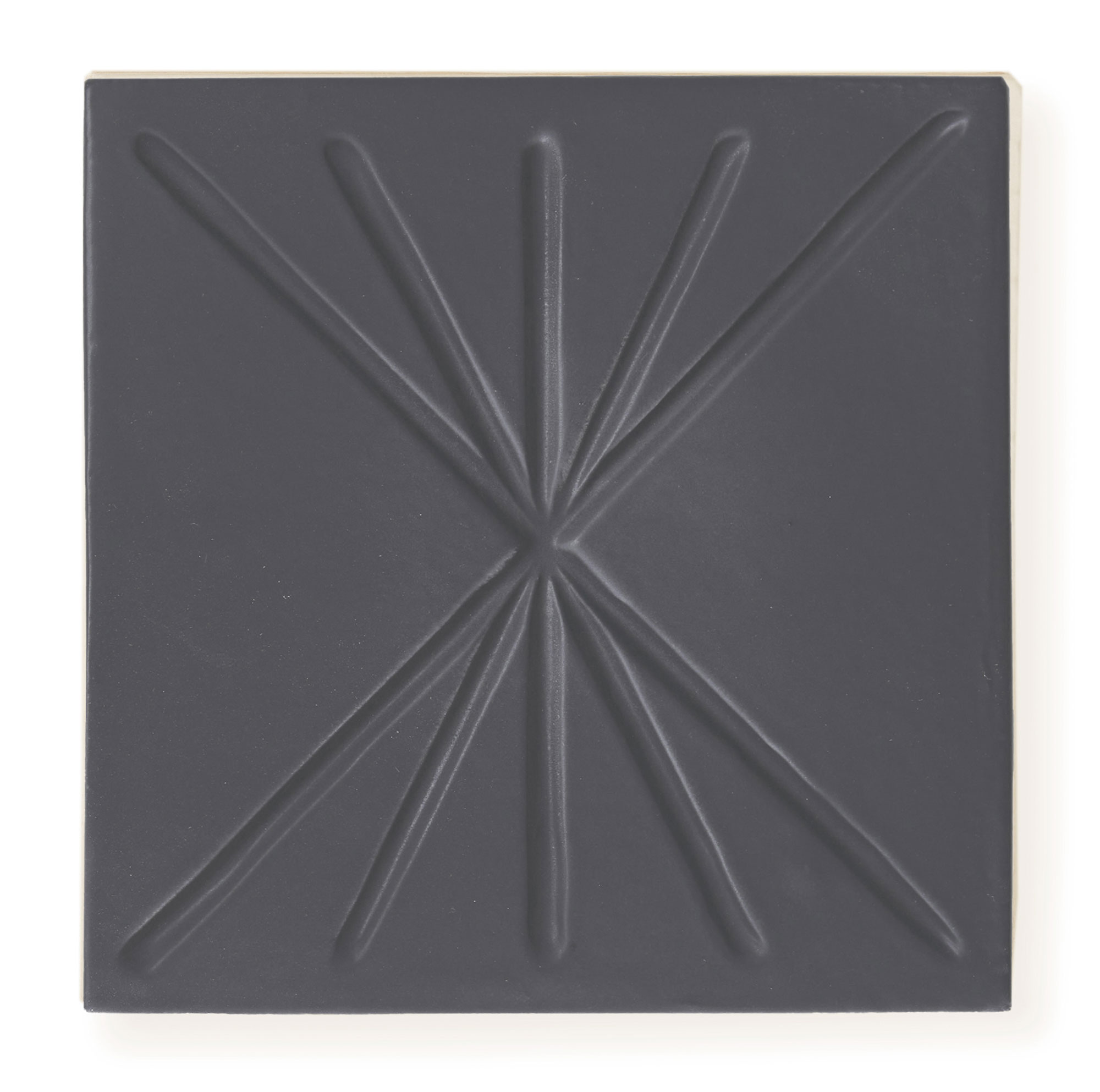 Sample: Tepoz Black 6x6 - Dimensional Relief Artisan Ceramic Tile