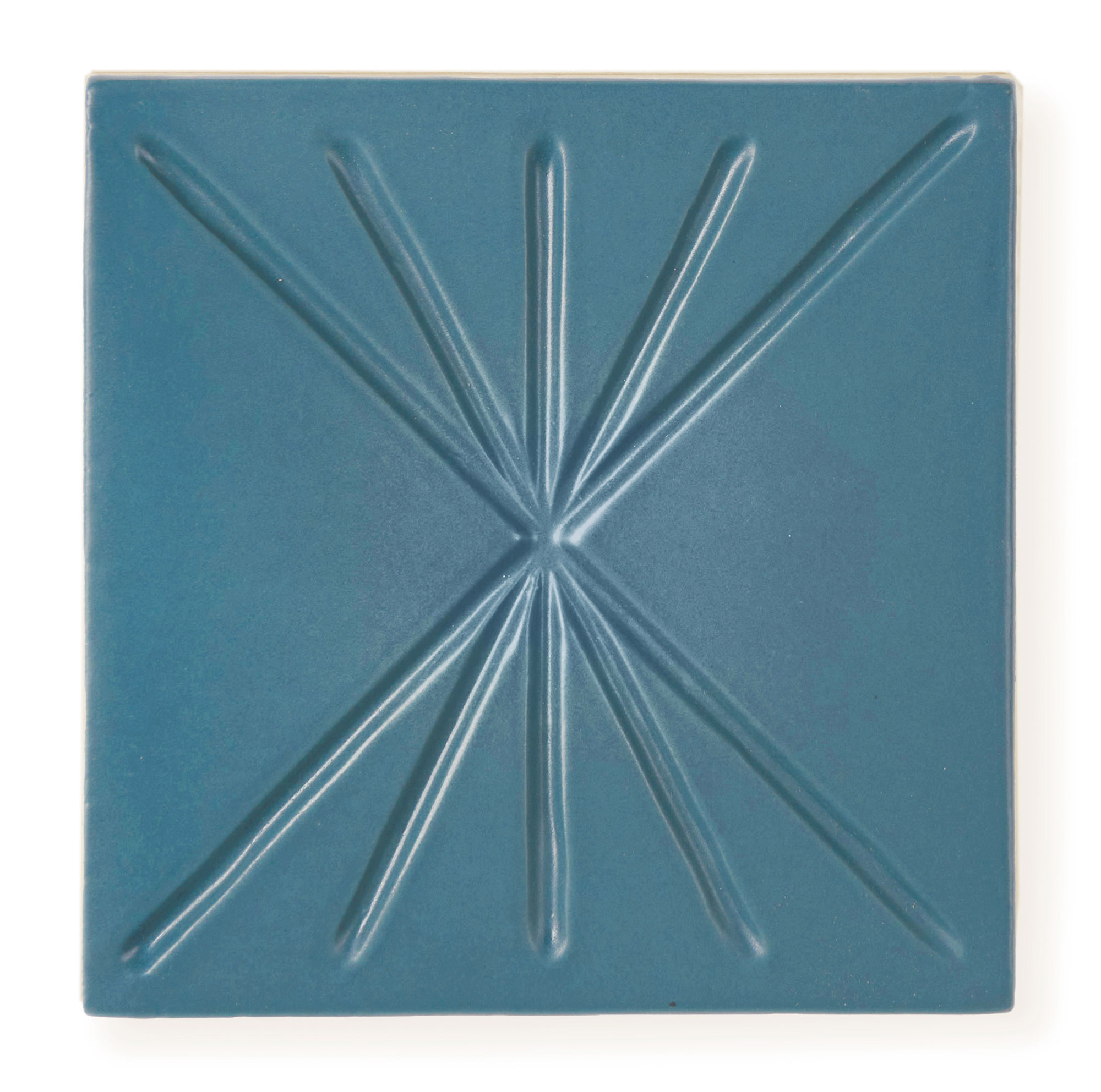 Sample: Tepoz Blue 6x6 - Dimensional Relief Artisan Ceramic Tile