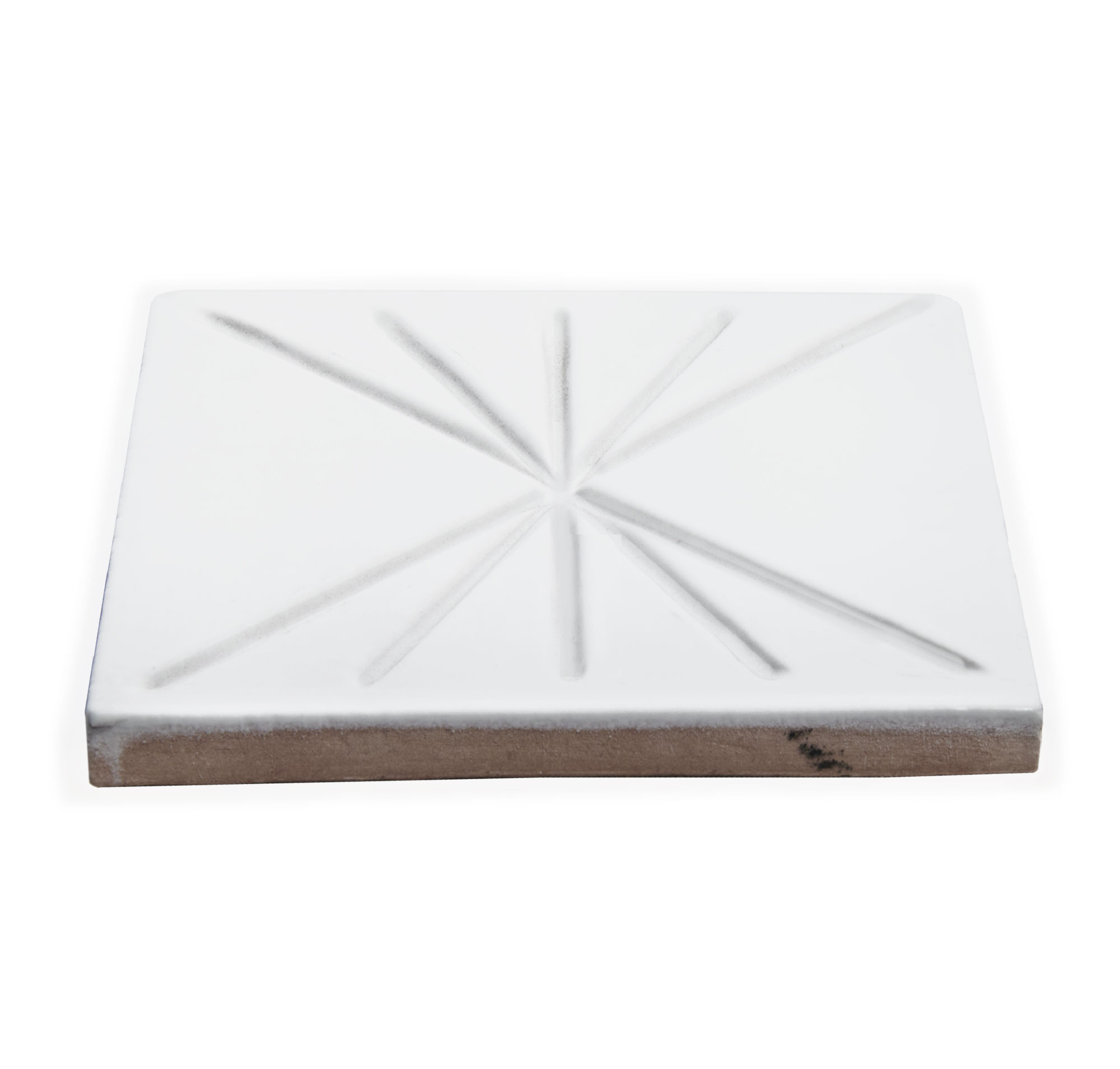 Tepoz White 6x6 - Dimensional Relief Artisan Ceramic Tile