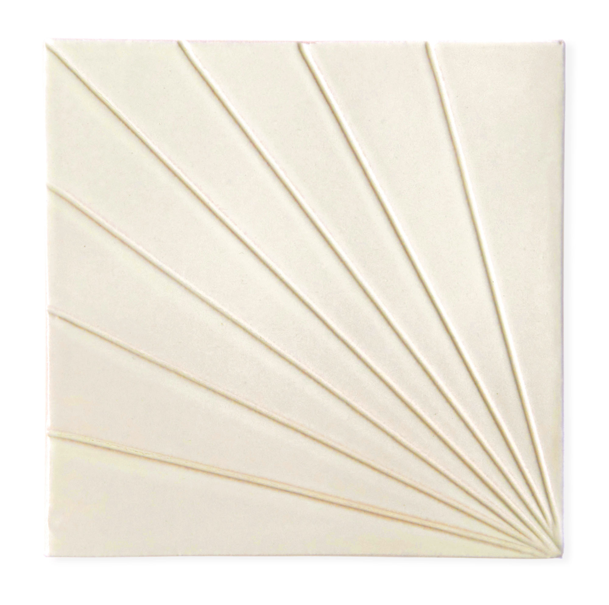 Sample: Tulum Bone 6x6 - Dimensional Relief Artisan Ceramic Tile