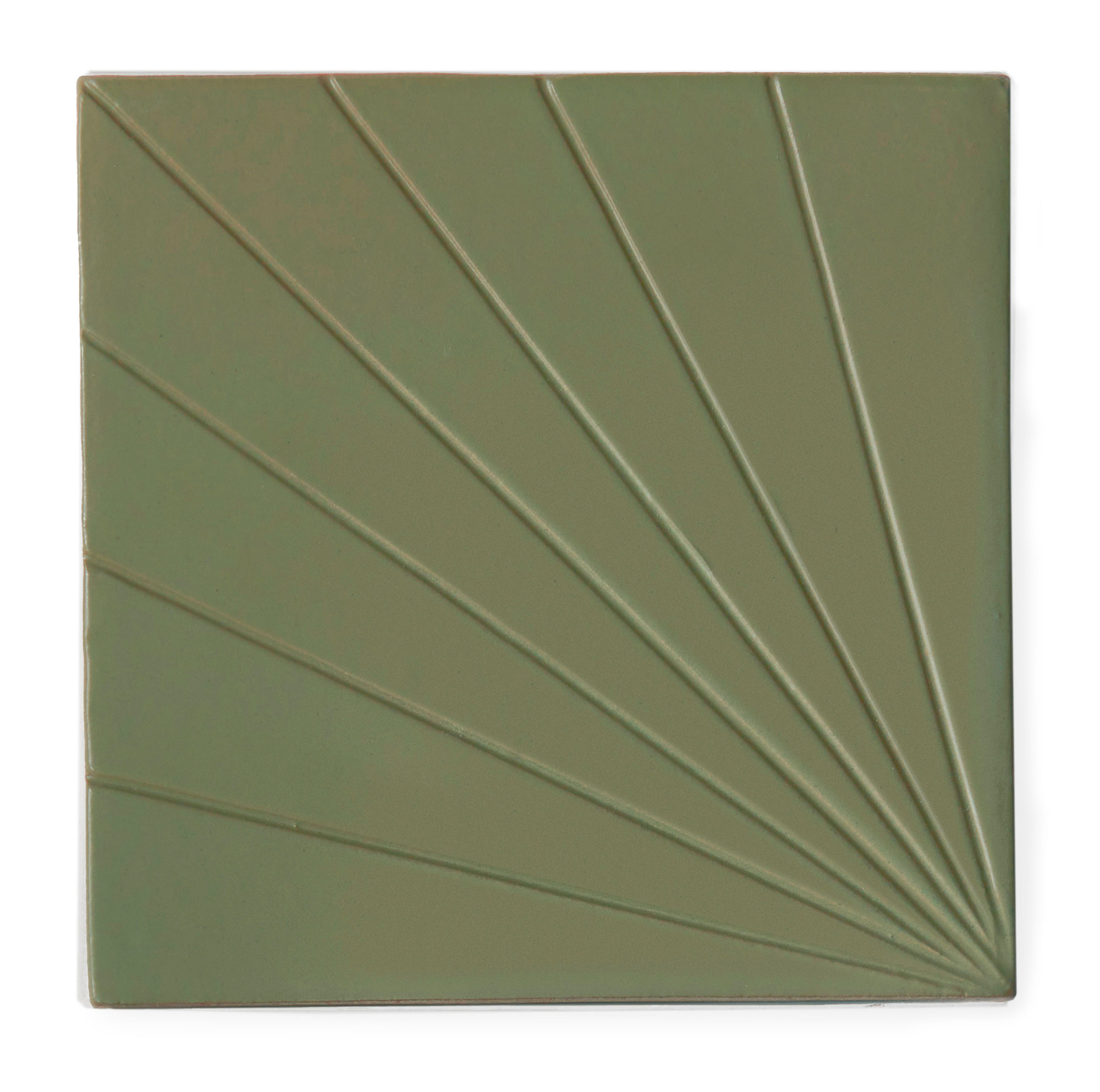 Sample: Tulum Green 6x6 - Dimensional Relief Artisan Ceramic Tile